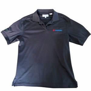 Black Polo Shirt for Men Suzuki